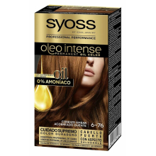 Syoss Olio Intense Tinte Sin Amoniaco 6,76-Cobrizo Ambar 5 Piezas