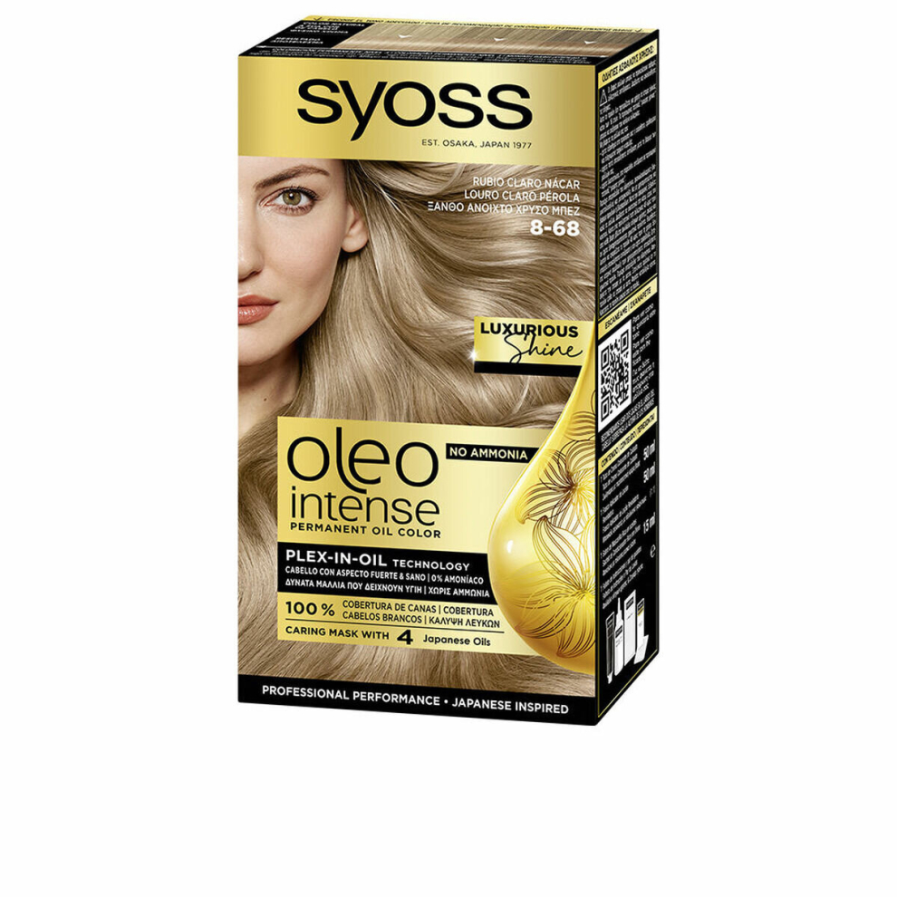Syoss Light Permanent Dye Oleo Intense Ammonia-Free Nâº 8-68 Blonde