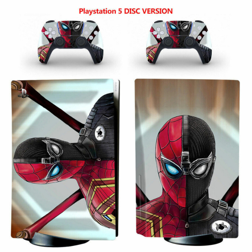 Skin Sticker for PS5 Console Controller Disc Version Vinyl Cover Spiderman
