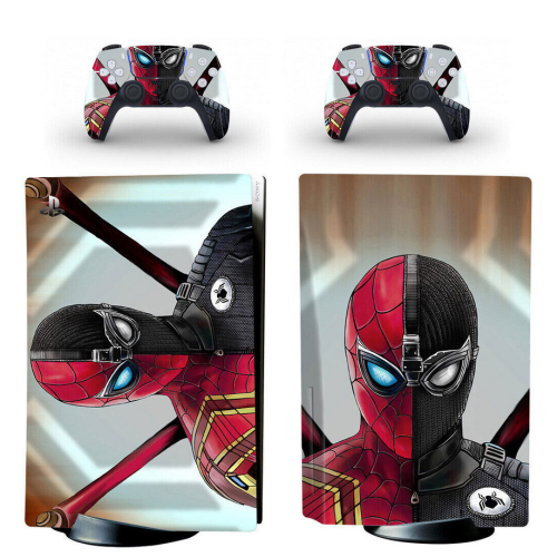 Skin Sticker for PS5 Console Controller Disc Version Vinyl Cover Spiderman 1
