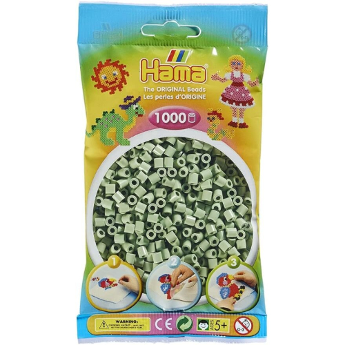 Hama Beads Hama 1000 Midi Beads In Bag Cylindrical Plastic - Eucalyptus