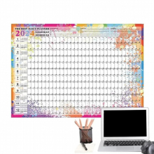 Reversible Schedule Goal Planner Year Round Calendar For Students Coworkers Colleagues Employees 29.2 X 20.7 Inches