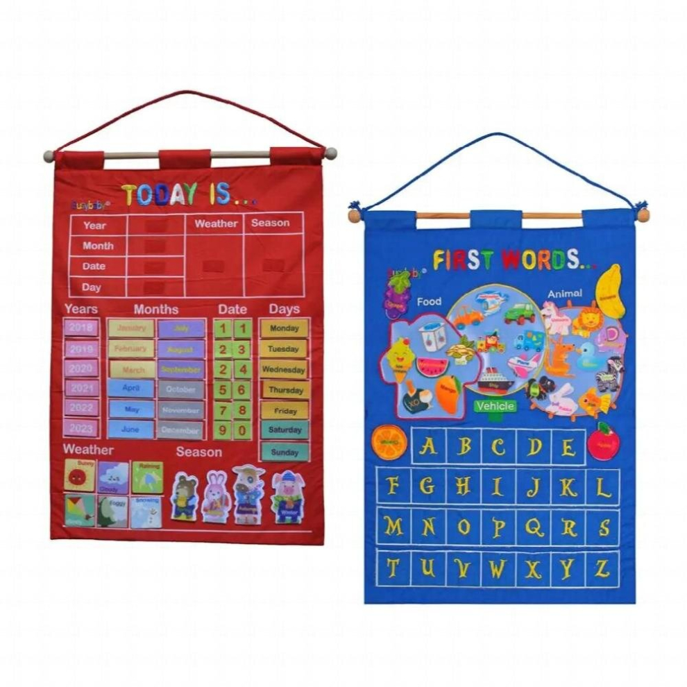 Calendar Wall Chart for Kids Weather Season Date Week Months Learning ...