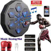 Boxen Maschine Wandmontiert, Smart Music Boxing Equipment Punching Pads mit LED Licht, elektronische Boxen Ziel mit Bluetooth Musik