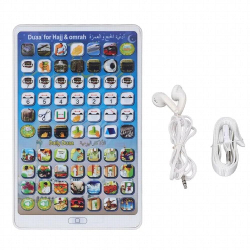 Kid Learning Pad Children Leaning Tablet Interactive Fun Tips ABS Compact Easy Operation Educational with Earphone for Travel