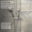 Bathroom Mixer Shower Thermostatic Dual Head Round Rainfall Head Handset Chrome 4
