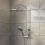 Bathroom Mixer Shower Thermostatic Dual Head Round Rainfall Head Handset Chrome 6