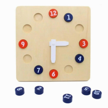 Wooden Puzzles Learning Clock Time Telling Activity Kindergarten Teaching Aids Kids Educational Toys for Children Gift