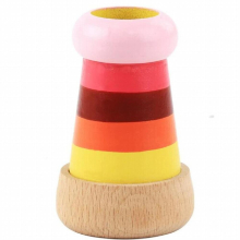 Rainbow Wooden Magical Mini Kaleidoscope Bee Eye Effect Polygon Prism Children Toy