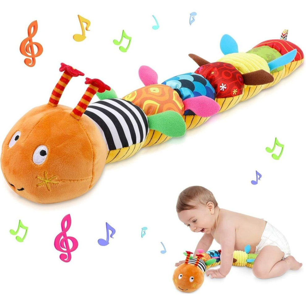 Baby Musical Soft Plush Toy Caterpillar Stuffed Animal Toys with Multi-Sensory