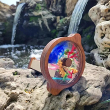 Round Kaleidoscope Diy Countryside Style Birthday Gift Wood Toy Puzzle Boxwood Educational Toy Rotating Kaleidoscope Creative