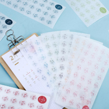 12PCS 365 Daily Plan Stationery Agenda Diary Memo Accessories Clip Book Collage Photo Album Book Decorative Materials