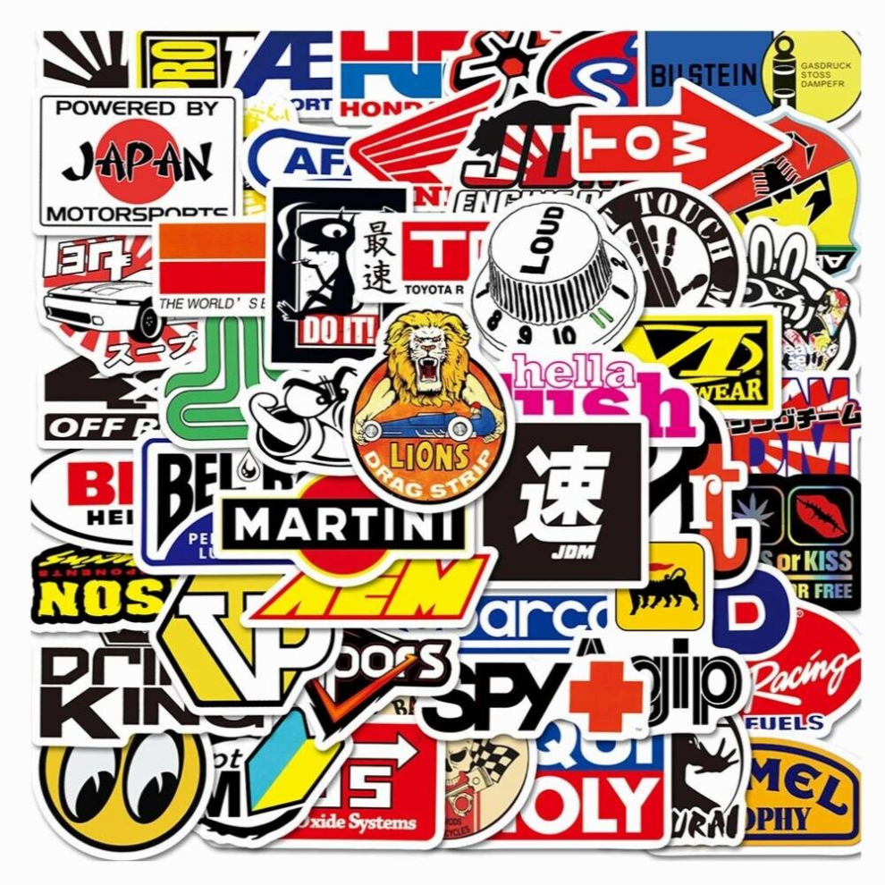 10/30/50/100Pcs Jdm Racing Car Modification Graffiti Waterproof Stickers Skateboard Fridge Guitar Motorcycle Sticker Toys 885678160696