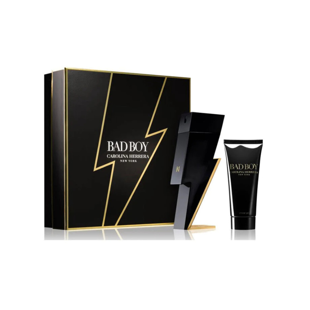 Carolina Herrera Bad Boy 100ml EDT Spray & 100ml Shower Gel Gift Set