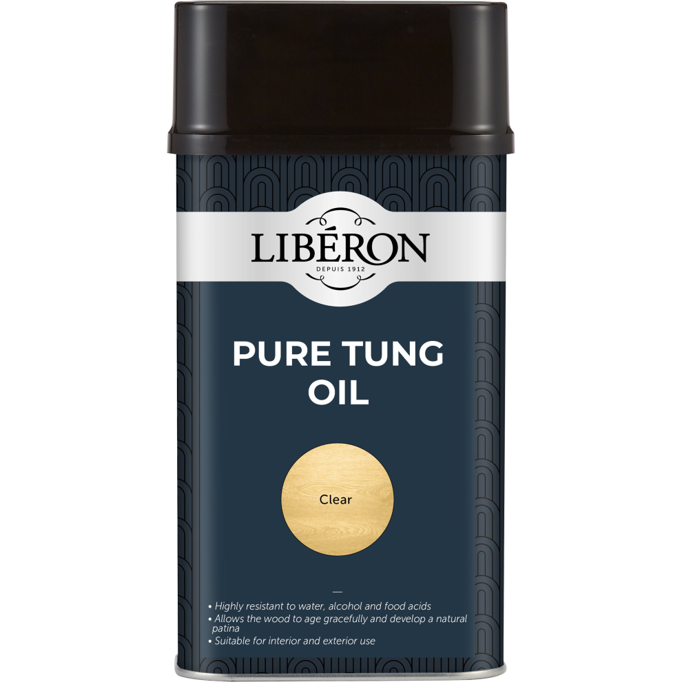 Liberon 014617 Pure Tung Oil 1 Litre 5022640007077