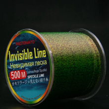 (500m green White-0.105mm 0.4 0.15) 500m Camouflage Invisible Fishing Line Monofilament Nylon Spoted Bionic Fluorocarbon Coated Speckle Line Carp Sinking Line pesca