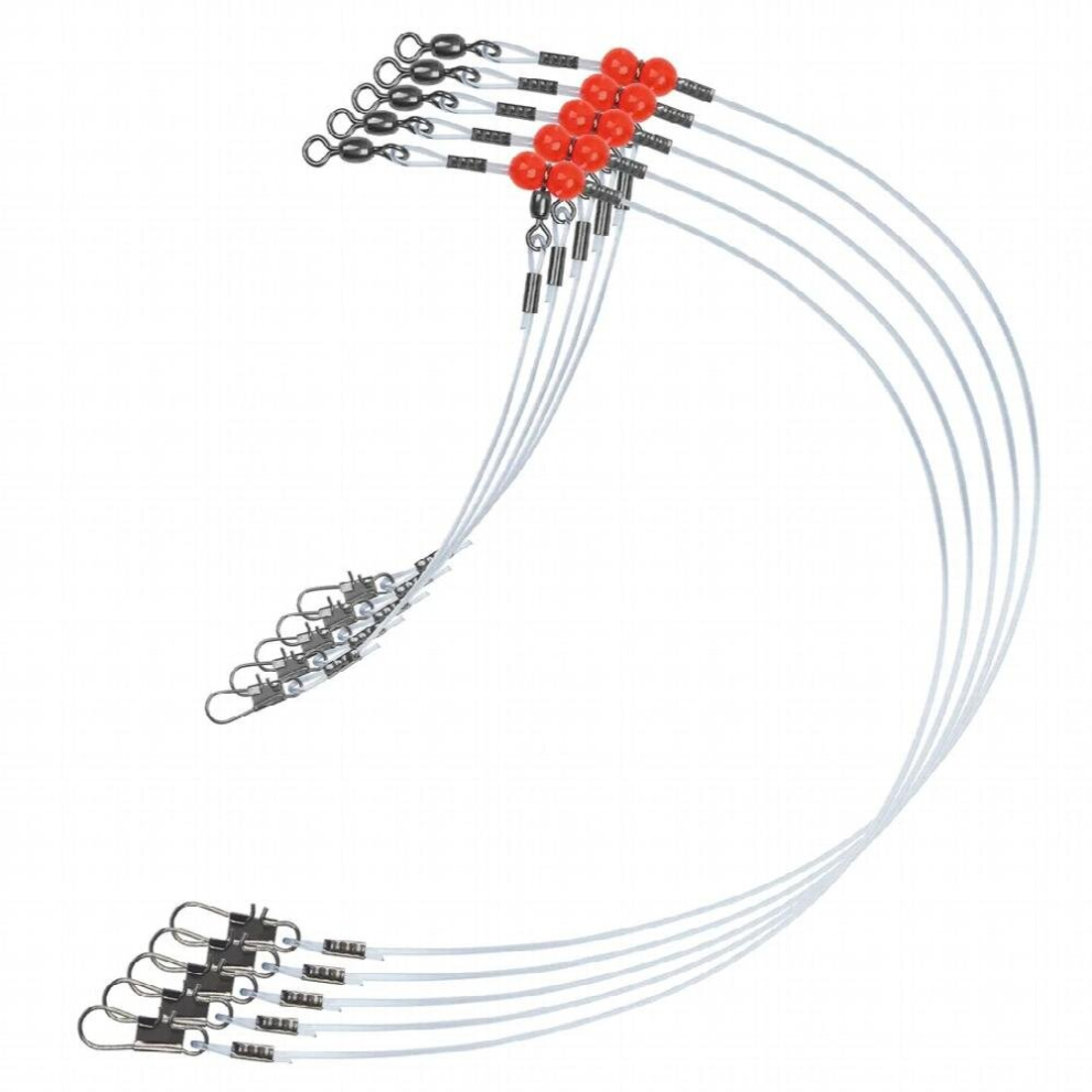 48PCS Fishing Wire Leaders Surf fishing Rig Tool with Swivels Snap Nylon Fishing leader line Saltwater fishing tackle 1RD 2RD-image-OPC-PCZJGQM-NEW