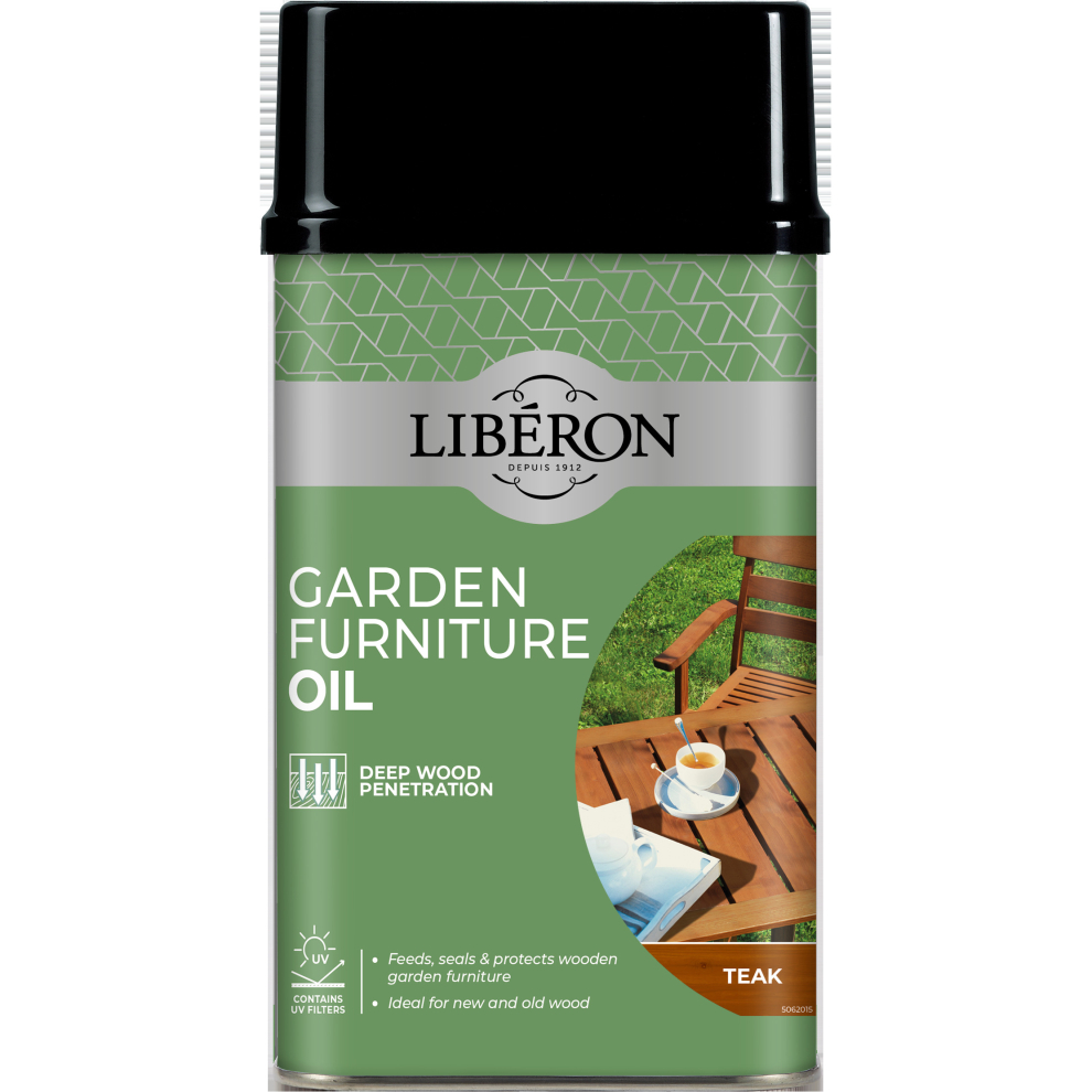Liberon 003789 Garden Furniture Oil Teak 500Ml 3282390047040