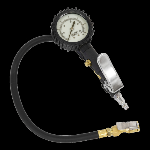 Sealey Tyre Inflator with Clip-On Connector