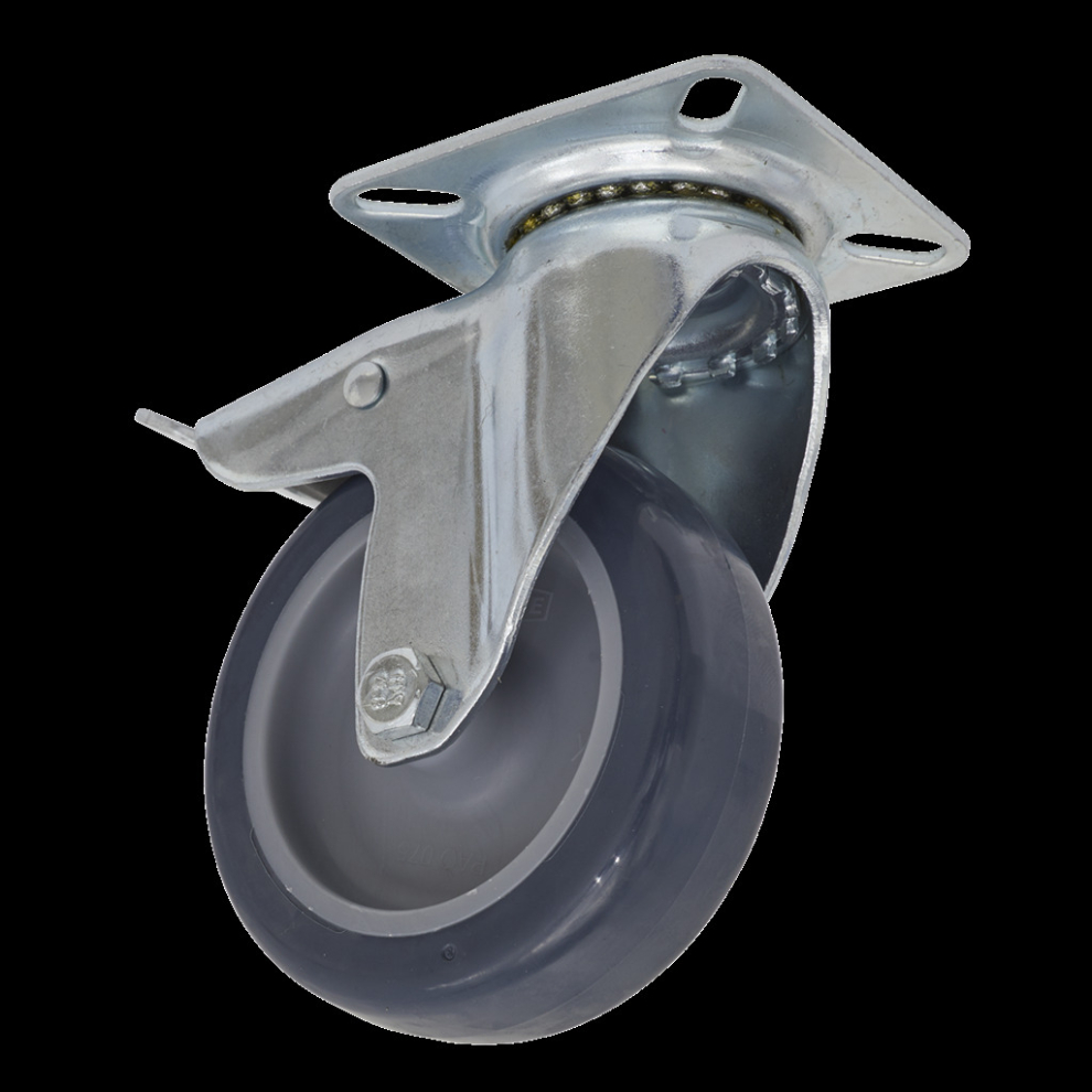 Sealey Castor Wheel Swivel Plate With Total Lock Ø75mm