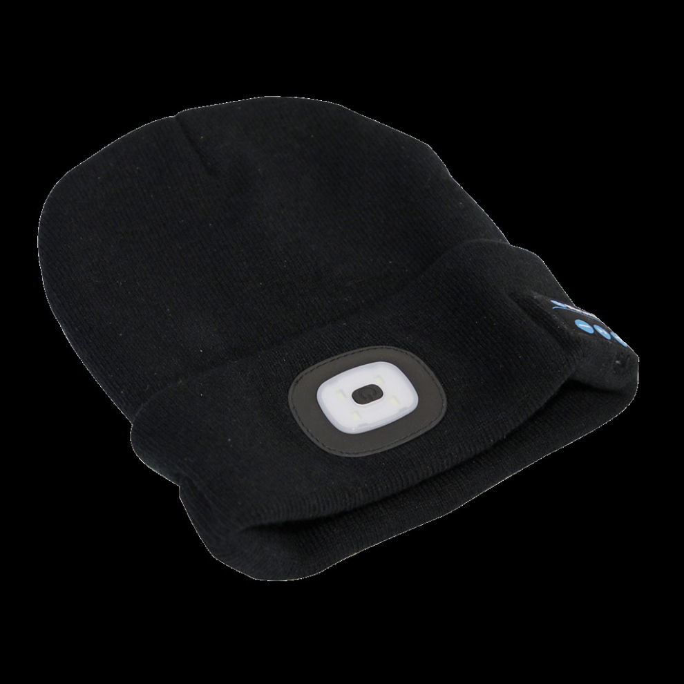 Sealey Beanie Hat 1W Smd Led Usb Rechargeable With Wireless Headphones