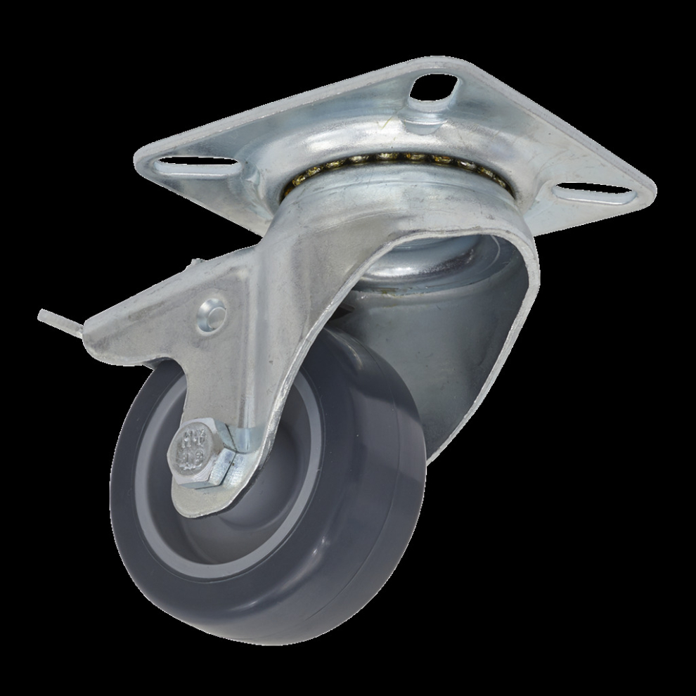 Sealey Castor Wheel Swivel Plate With Total Lock Ø50mm