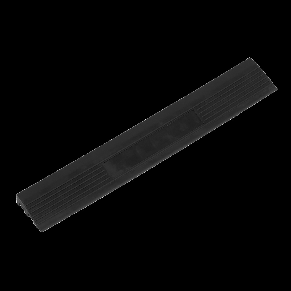 Polypropylene Floor Tile Edge 400 x 60mm Black Male - Pack of 6