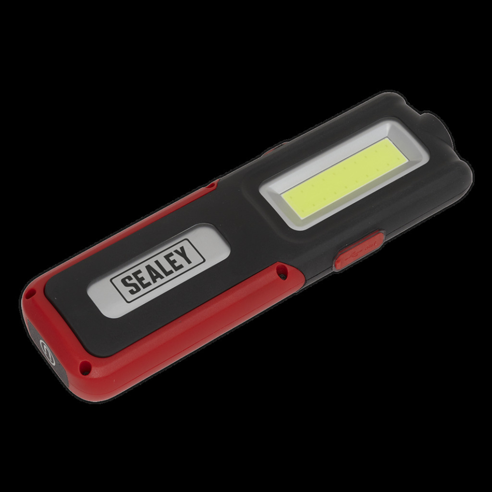 Sealey Rechargeable Inspection Light 5W Cob & 3W Smd Led With Power Bank - Red