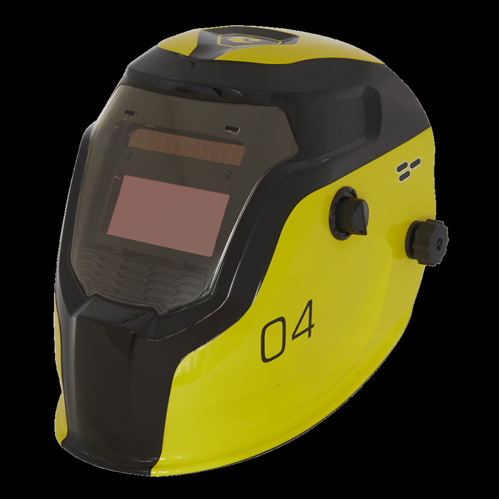 Auto Darkening Welding Helmet - Shade 9-13 - Yellow