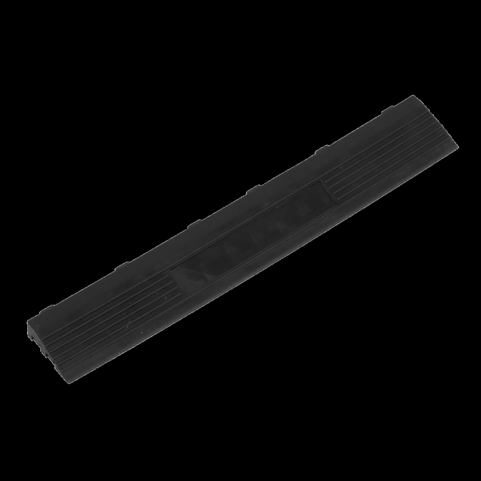 Polypropylene Floor Tile Edge 400 x 60mm Black Female - Pack of 6