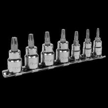 TRX-Star* Socket Bit Set Lock-On? 7pc 1/4" & 3/8"Sq Drive