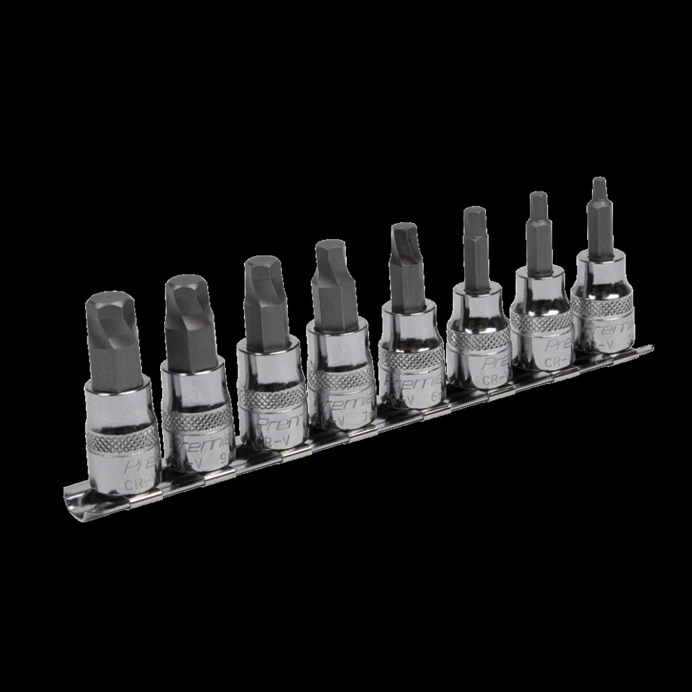 Hex Socket Bit Set Lock-On? 8pc 3/8"Sq Drive Metric