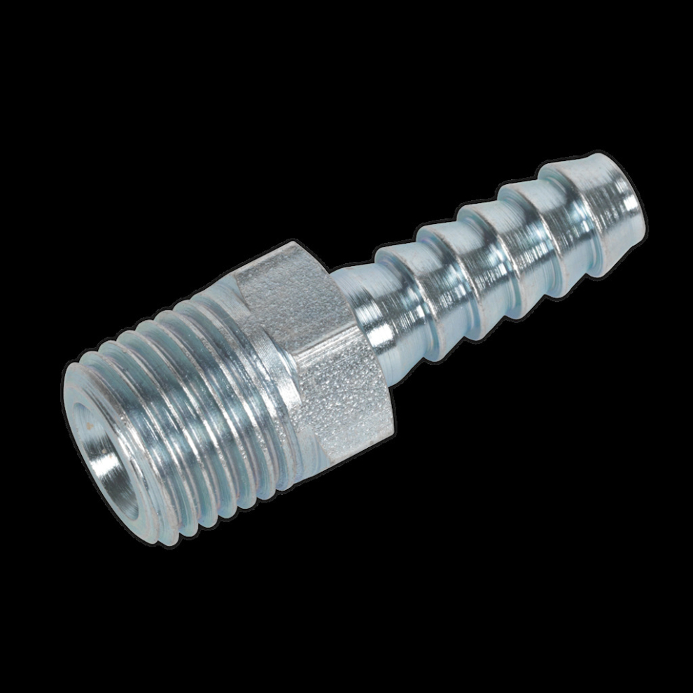Sealey Screwed Tailpiece Male 1/4"Bspt - 1/4" Hose Pack Of 5