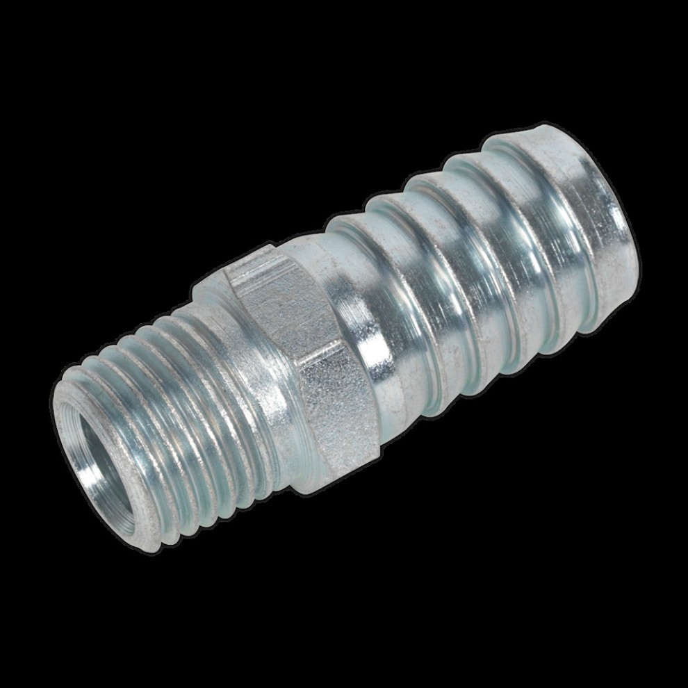 Sealey Screwed Tailpiece Male 1/4"Bspt - 1/2" Hose Pack Of 5