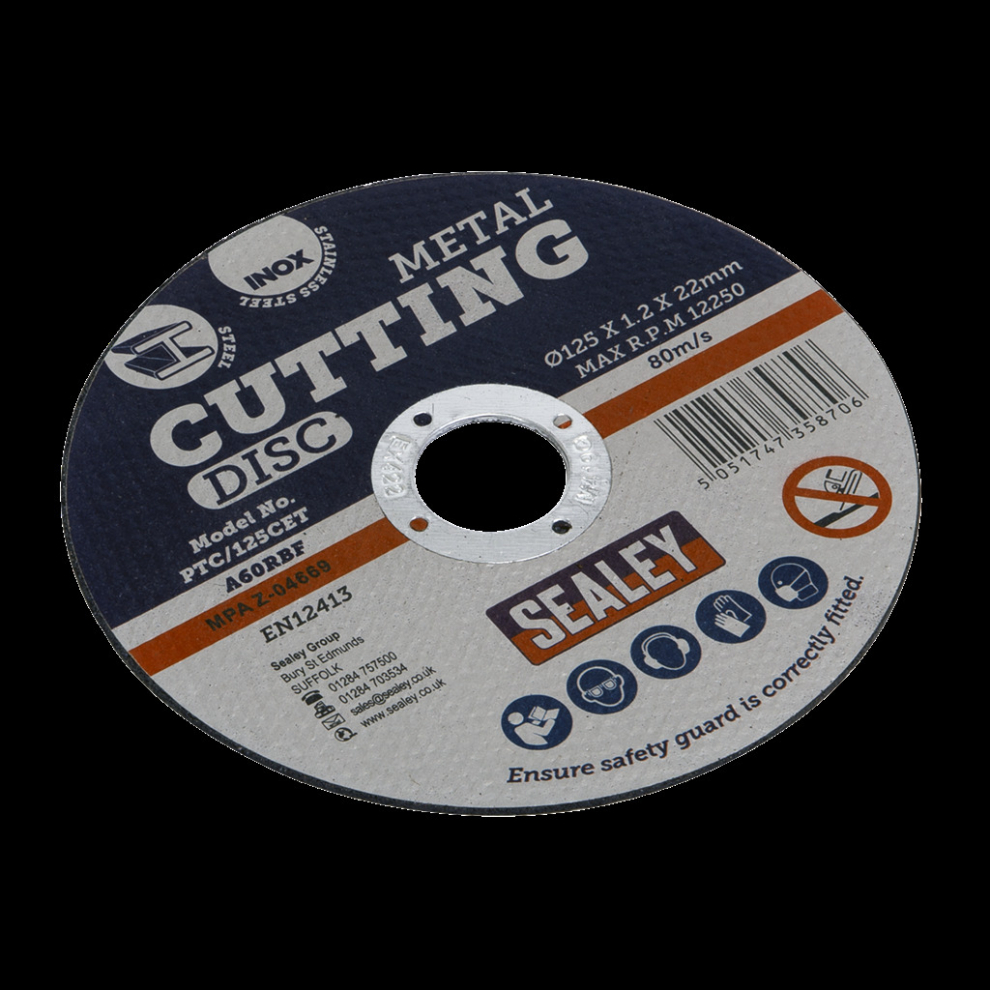 Cutting Disc Ø125 X 1.2Mm Ø22mm Bore 5051747358706