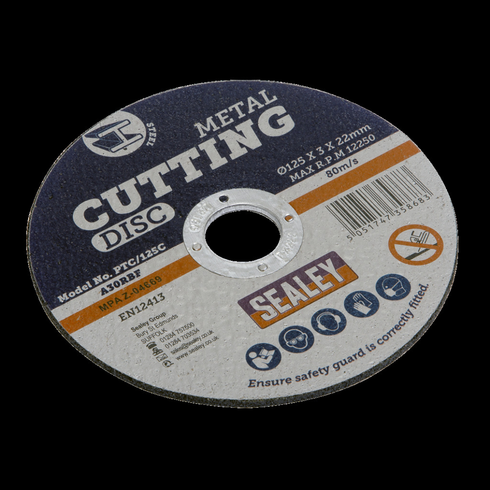 Cutting Disc Ø125 X 3Mm Ø22mm Bore 5051747358683