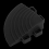 Sealey Polypropylene Floor Tile Corners 60 x 60mm Black - Pack of 4 1