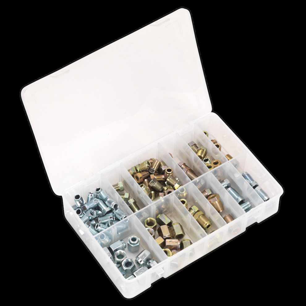 Brake Pipe Nut Assortment 200Pc - Metric & Imperial 5054511069921