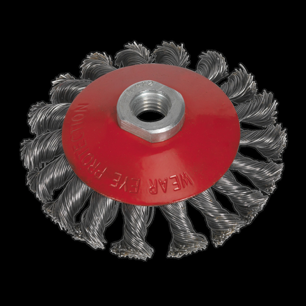 Sealey Conical Wire Brush Ø100mm M14 X 2Mm