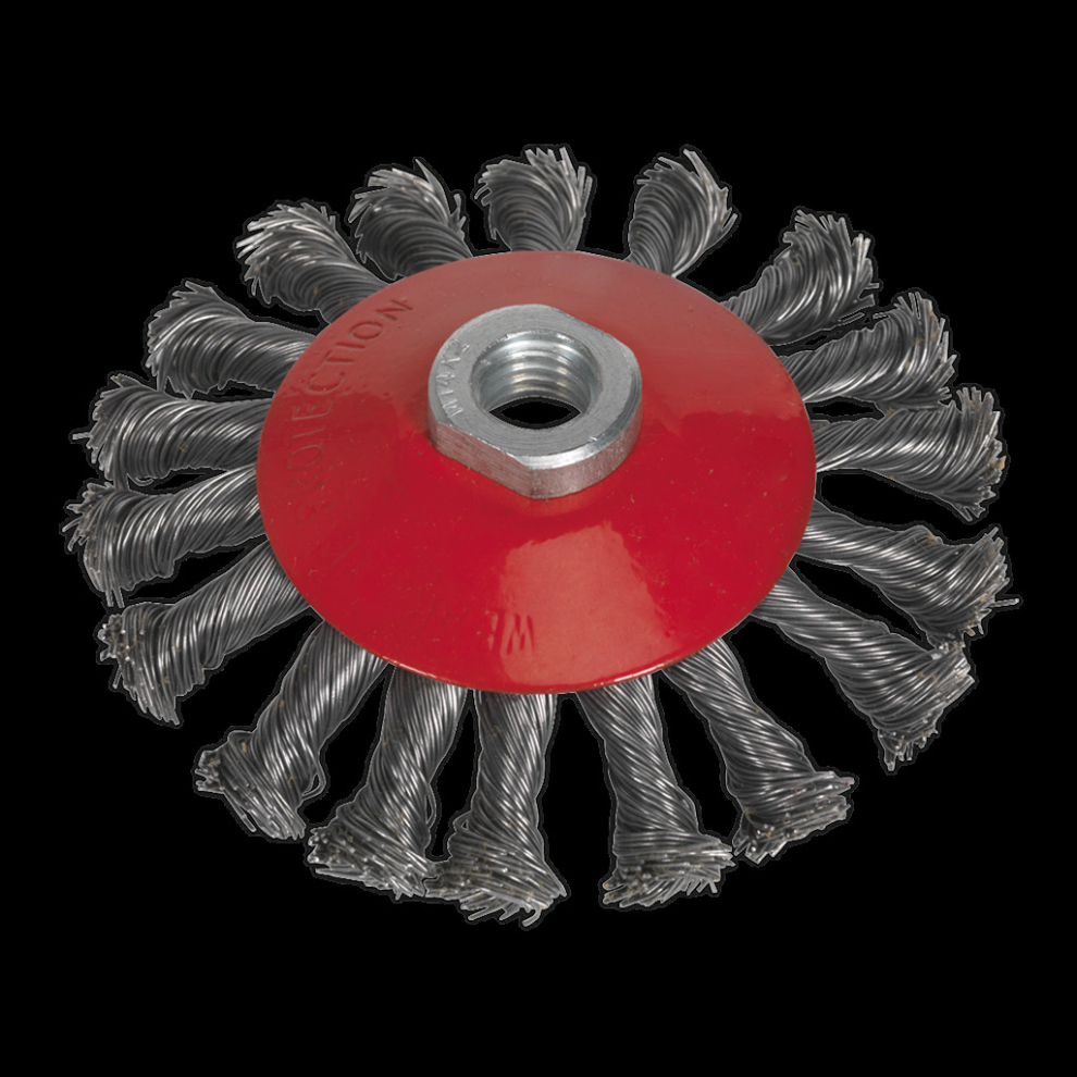 Sealey Conical Wire Brush Ø115mm M14 X 2Mm