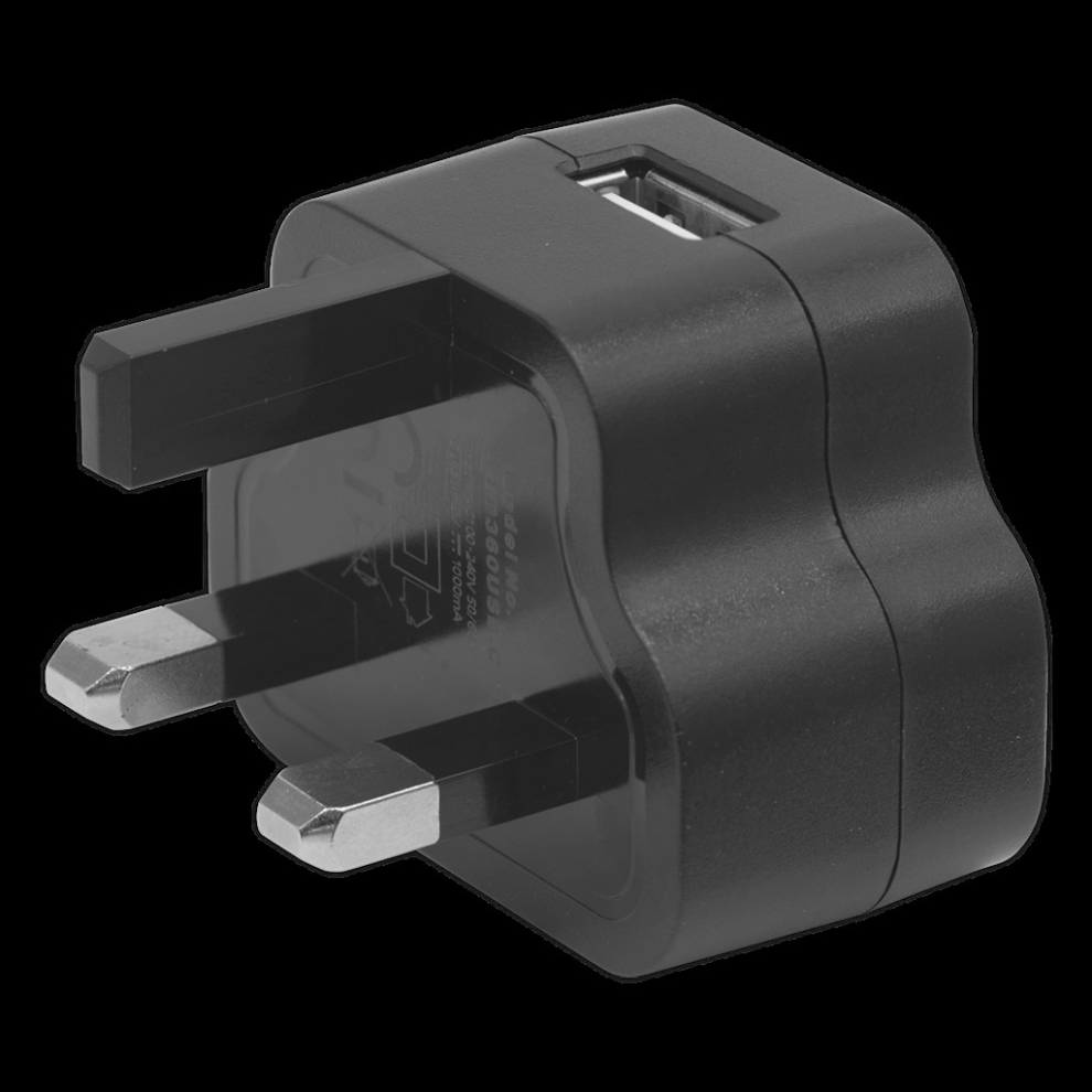 Sealey Usb Mains Charger 5V?1A Black