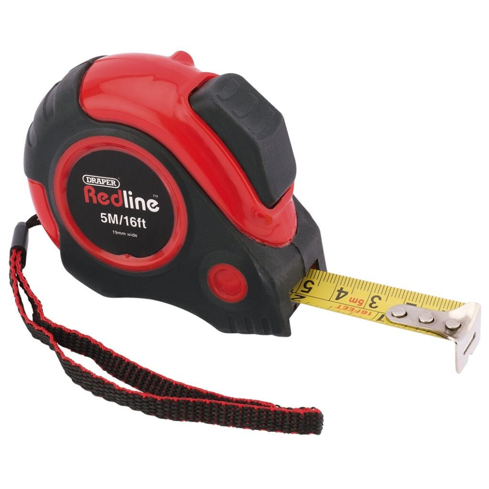 Draper Redline Measuring Tape, 5M/16Ft