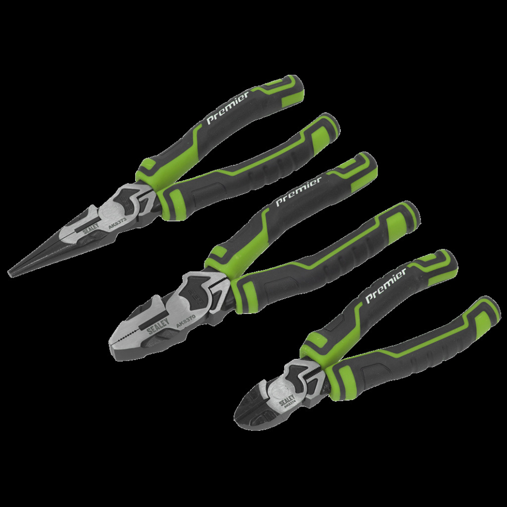 Sealey Pliers Set 3Pc High Leverage - Green