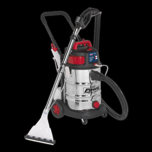 Sealey Valet Machine Wet & Dry 30L Stainless Drum