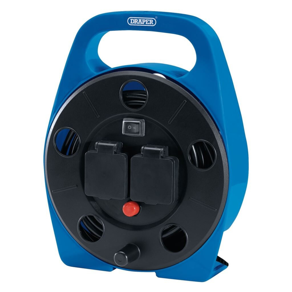 2 Way Cable Reel with LED Worklight, 10m