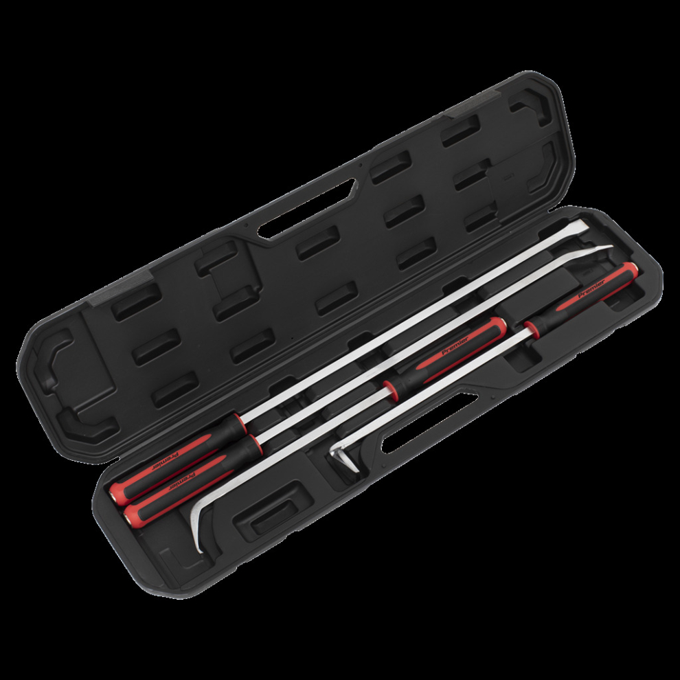 Pry Bar Set 4pc Heavy-Duty with Hammer Cap