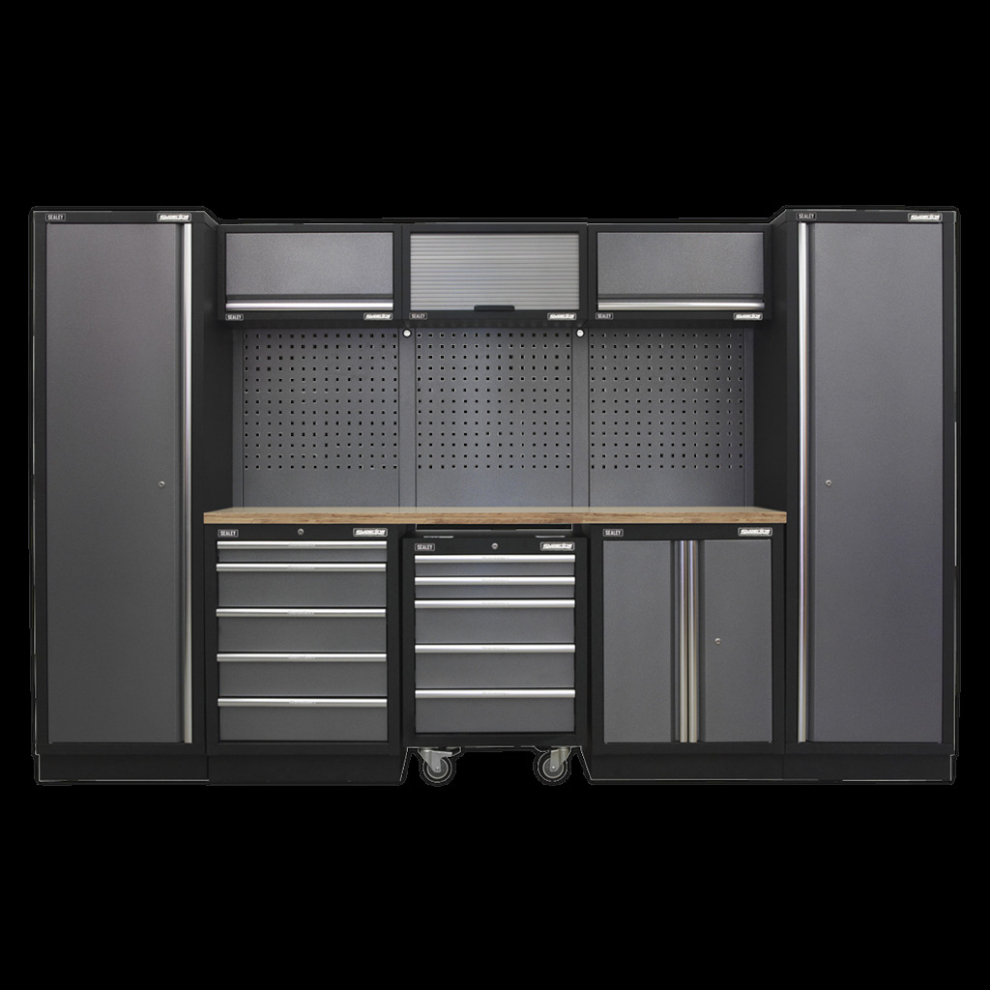 Sealey Superline Pro® Storage System - Wood Worktop 3.2M