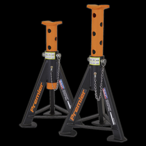 Sealey Axle Stands (Pair) 6 Tonne Capacity per Stand - Orange