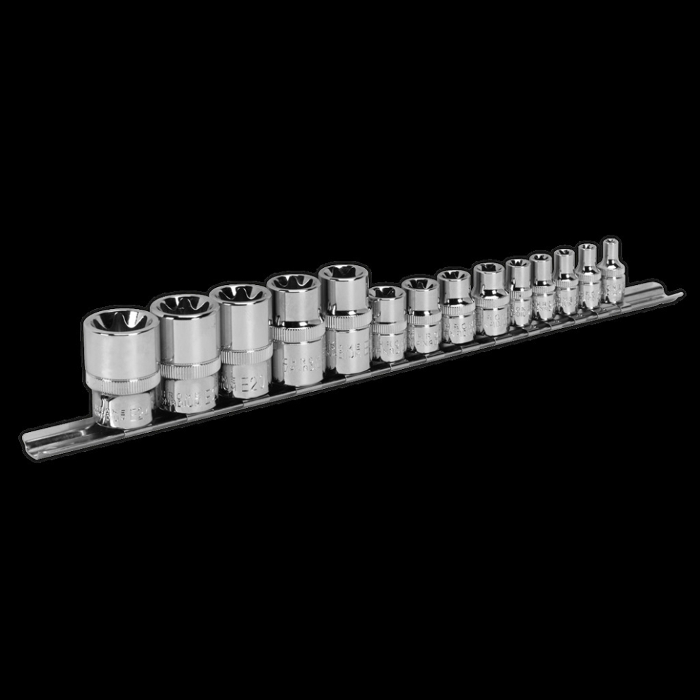 Sealey Trx-Star* Socket Set 14Pc 1/4", 3/8" & 1/2"Sq Drive E4-E24 Size 14