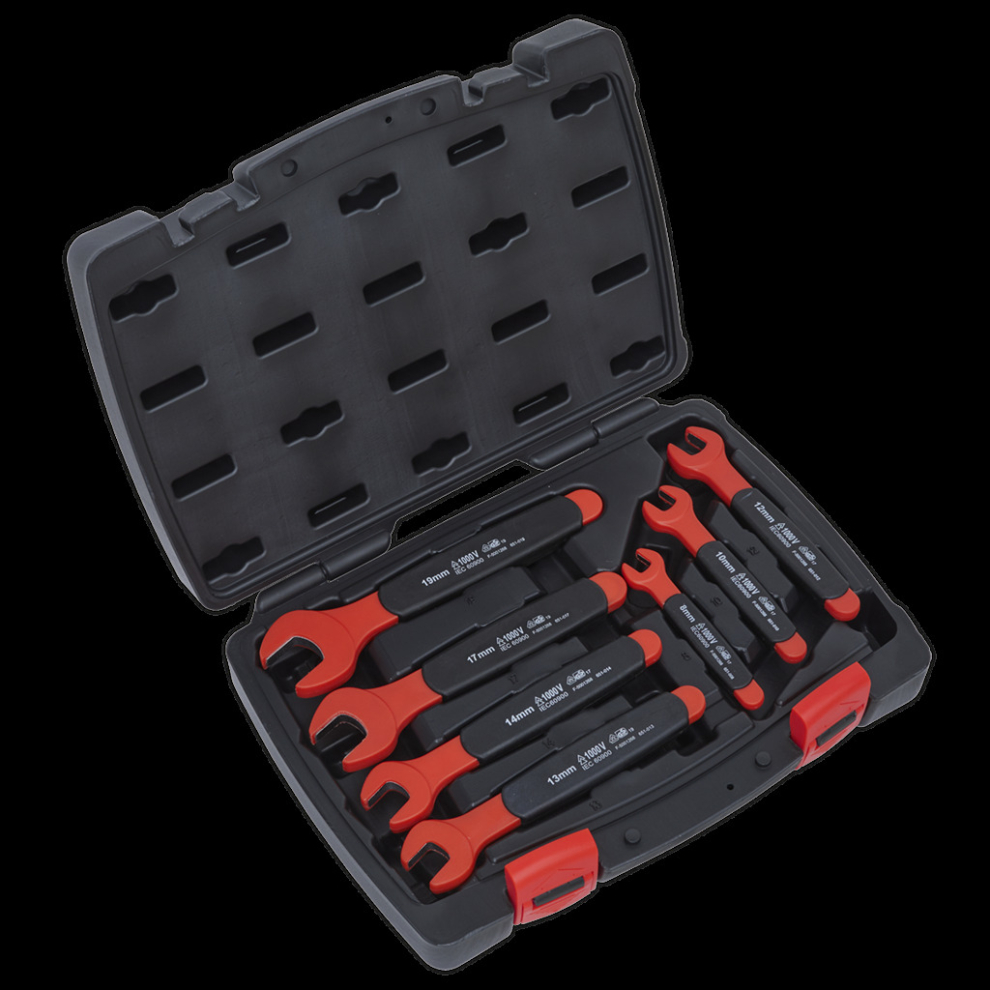 Sealey Insulated Open-End Spanner Set 7Pc Vde Approved Size 7